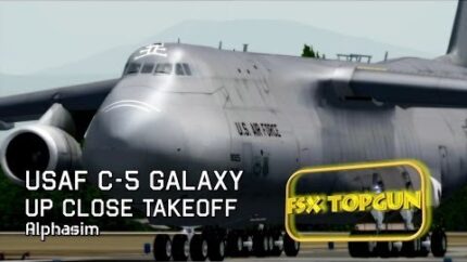 FSX Area51 C-5 Galaxy take off