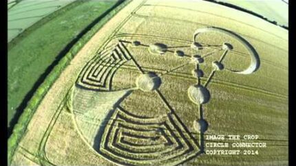 2014 crop circles Banbury Rings near Wimborne Minster, Dorset, UK 17 June