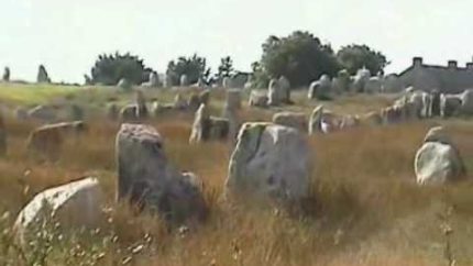 The mysterious Carnac Stones, found in the megalithic sites near Carnac, Brittany, France