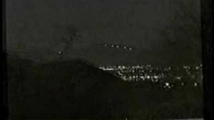 Phoenix lights are shown to be behind the mountains