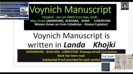 Voynich Manuscript Landa  Sindh Khojki Ismaili Bukhara Uzbekistan Details