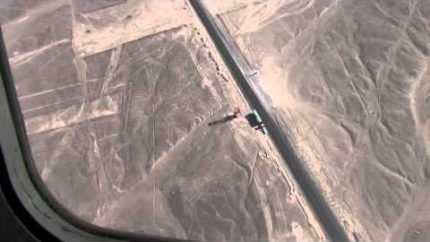Flight over the mysterious Nazca Lines in Southern Peru