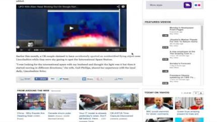 UFO Sightings Daily Gets Into Yahoo News In England/Ireland June 2014.