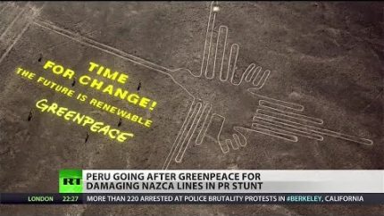 Greenpeace defaces ancient landmark in Peru