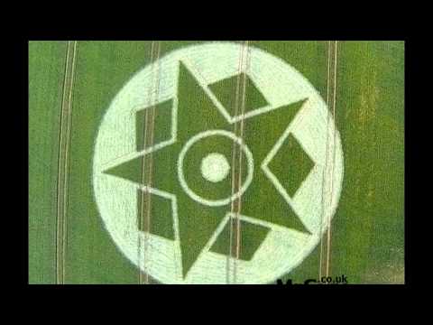 Crop circles: Harewell Lane, nr Besford, Worcestershire, UK 15 June 2014