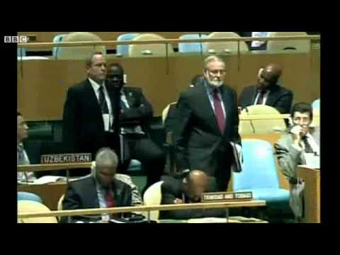 Ahmadinejad 9/11  UN conspiracy speech UN walks out 2010