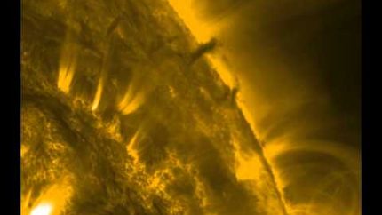 Strange dark matter dancers on the sun`s surface