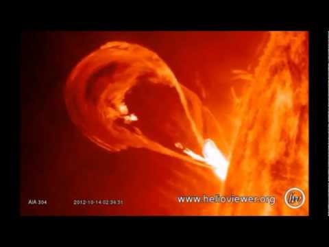 Sun’s Northeastern limb Exploded today launching a Massive Solar Flare/CME (Oct 14, 2012)