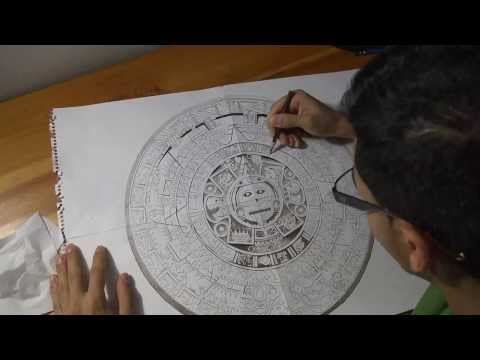 Mayan Calendar Drawing Time Lapse