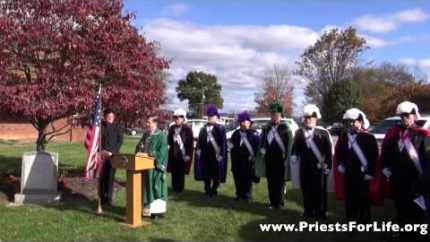 Thank you, Knights of Columbus and blessing a Memorial for the Unborn