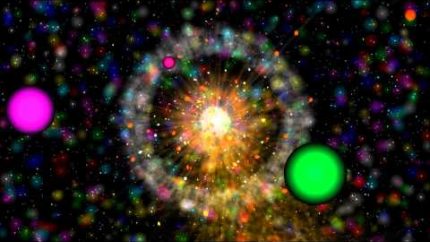 3D HD Supernova Exploding Star Simulation Animation Explosion In Space Creation Of Black Holes