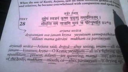 Spiritual Psychiatry – Hinduism – Bhagawad Gita – Chapter 1, Verse 27, 28