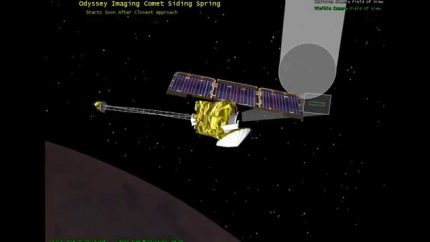 NASA’s Mars Odyssey Maneuvers to Image Comet Siding Spring