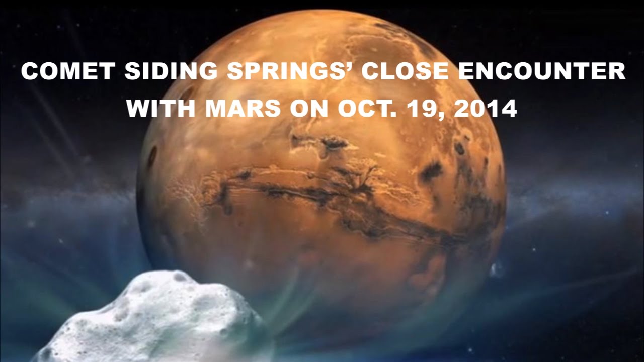 Comet Siding Springs’ Close Encounter With Mars on Oct. 19, 2014