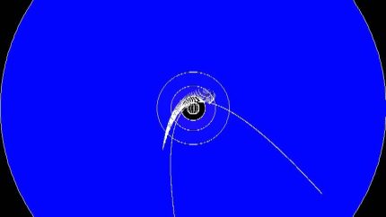 Simulation of Comet Lovejoy in LASCO