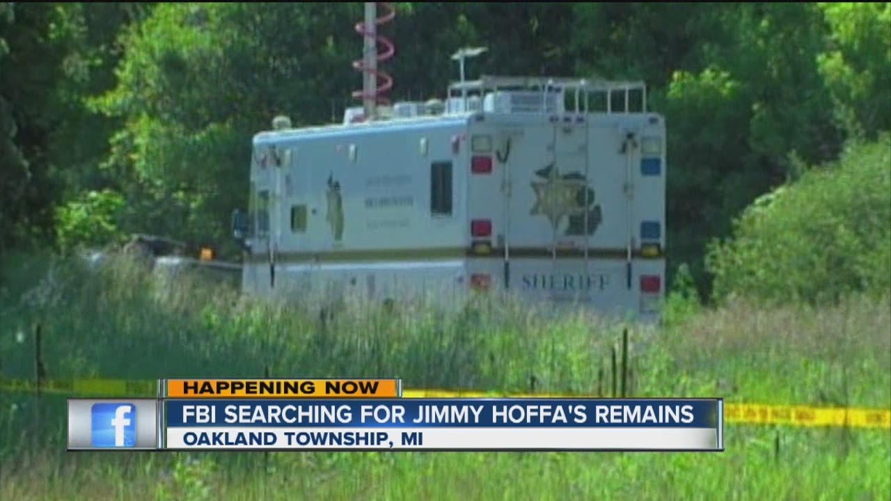 Search underway on Michigan property for Jimmy Hoffa’s body