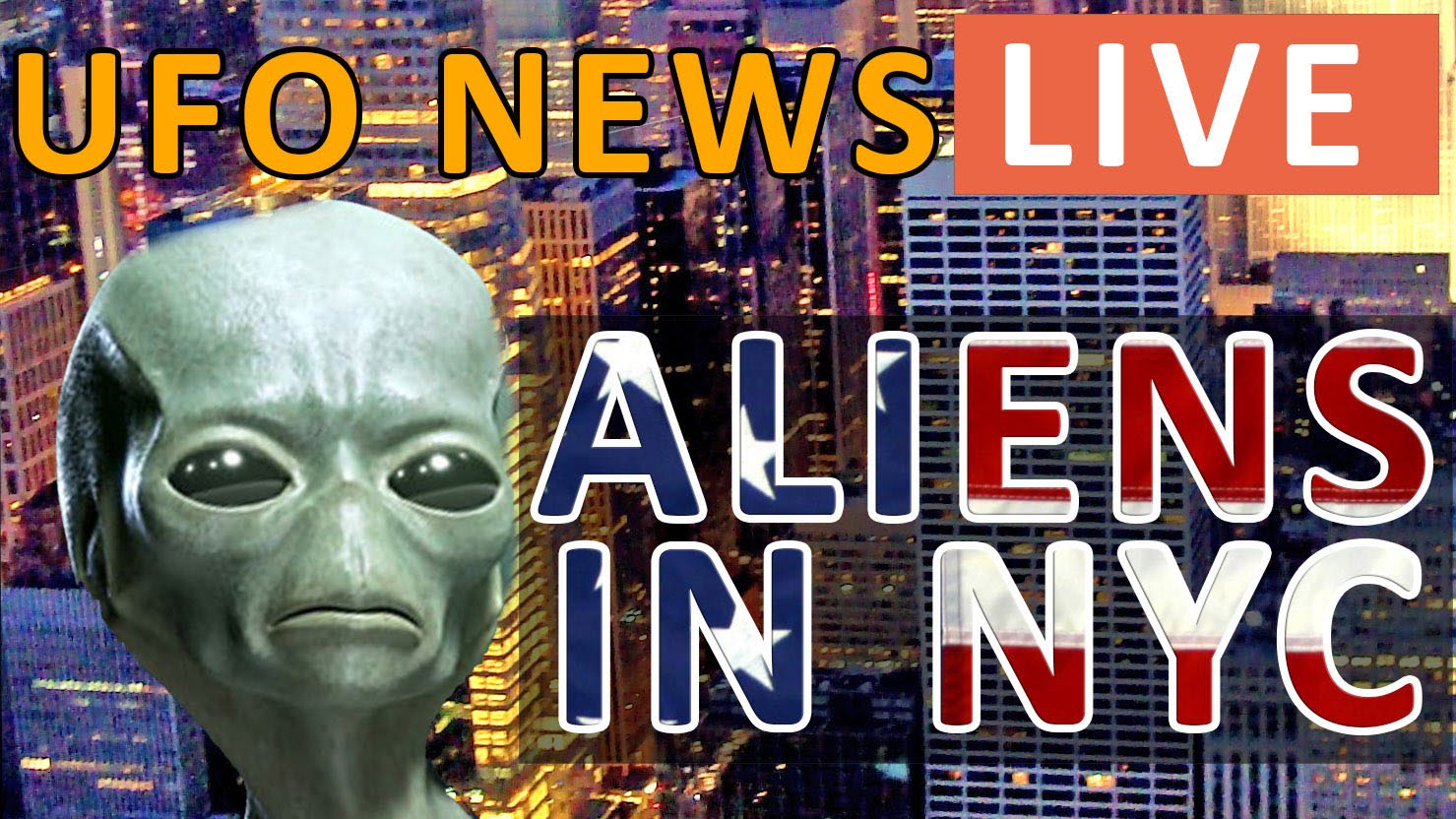 Alien invasion in New York: UFO drones in sky from street web camera stream 2016