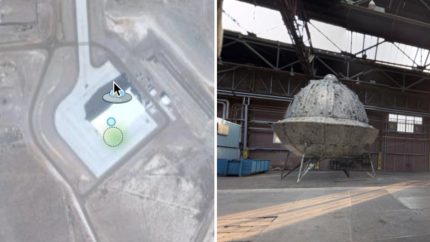 UFO Craft Discovered at Area 51 Hangar on Google Maps (NOT REAL) – FindingUFO