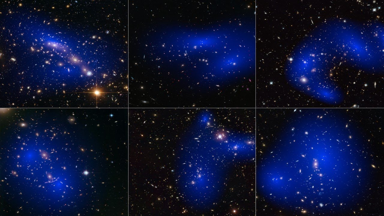 Matter with dark matter: it can influence the shape and motion of galaxies.